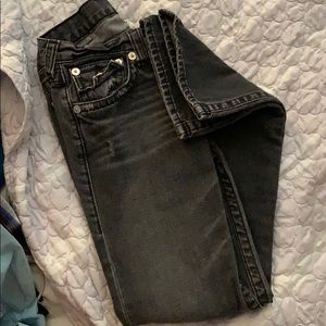 True Religion faded black jeans